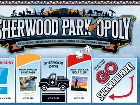 Released this year, Sherwood Park-Opoly is for sale at both Sherwood Park Walmart locations and online.  Photo Supplied