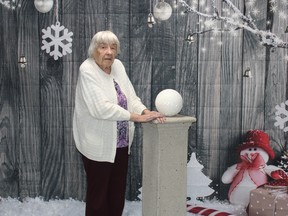 Eileen Halladay, seen here at Carveth Retirement Lodge, is turning 100 on Christmas Eve. Supplied photo