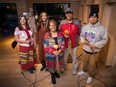 From left, Darlene Auger, Terri Suntjens, Priscilla McGilvery, Leo McGilvery, and Joel Wood are producers and performers on enâtawâstemikweyahk (Cree Meditation), a 15-track collection of nehiyaw (Cree) prayer and guided meditation.