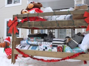 The Stuff-A-Bunk event, organized by Sleep in Heavenly Peace, on Saturday, Dec. 18 asked those in attendance to donate bedding, which will be distributed, along with beds, to children who do not have them in the community. Travis Dosser/News Staff