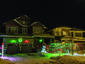 Cory and Jennifer Awid at 43 Rosemount Blvd placed first in the 2021 Winter Lights Contest. (Ealanta Photography)