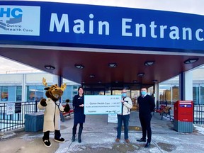 The BGH Foundation has injected $1.1 million into QHC for new medical equipment. Pictured from left are BGHF finance chair Peter Knudsen, QHC president and CEO Stacey Daub as well as BGHF executive director Steve Cook.