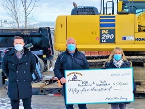 The firm of McInroy -Maines has continued an 18-year tradition with a $55,000 donation to QHC split between Belleville General Hospital and Trenton Memorial hospital foundations.