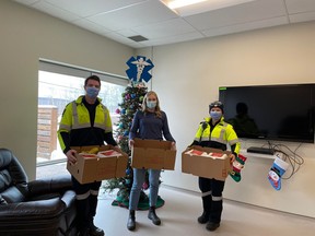 The Gathering Place and Bell Canada provided Christmas dinners to front-line workers in appreciation of their hard work in 2021.