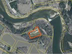 Thorncrest Outfitters received Bruce County planning permission to open a retail store on its 2.4-acre agricultural property in a bend of the Saugeen River in Southampton adjacent to Denny's Dam Park where the company operates a shuttle service stop for canoe and kayak renters. [Town of Saugeen Shores]