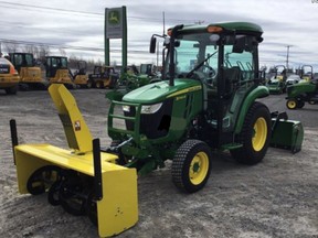 Huron County Ontario Provincial Police (OPP) is actively investigating the recent theft of a John Deere tractor stolen from an address in Wingham. At approximately 10:45 p.m. on Saturday, December 18, 2021 the thief entered onto a storage lot located on Josephine Street and located the tractor. The thief was able to start up the tractor and proceeded to head off travelling northbound out of Wingham. The stolen tractor is described as a green 2017 John Deere model 3046R with a cab. The tractor is also equipped with a yellow front mount snow blower and a green rear mounted box blade. The tractor is estimated to be worth $50,000.
