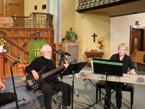 Natalie Edwards and band performs in this image taken from the New YearÕs Eve Concerts in the Historic Downtown Churches that will air Friday evening.