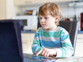 Kid on computer