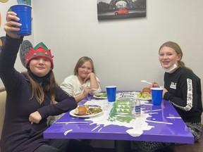 With a good turnout, Jess Proulx, commutations and community engagement coordinator for BGC Strathcona County, said the youth dinner during the holidays would likely become a fixture for the organization. Photo Supplied