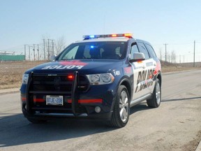 A cruiser with the Woodstock Police Service.