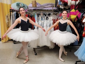 Camille Lesage and Shae Jones in rehearsal dancewear photographed in Quinte Ballet SchoolÕs Wardrobe. The school's production of Nutcracker Favourites at the Empire Theatre on Sunday, December 12th at 2 p.m. and 5 p.m. SUBMITTED PHOTO