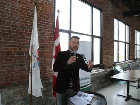 Signal Brewery and local entrepreneur Richard Courneyea, shown in 2017 while speaking at the then-unopened brewery in Corbyville, died Wednesday morning following an illness, a family member posted on social media.