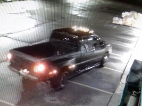 Brant OPP on Thursday released an image of a pickup truck used in the theft Nov. 12 of compressed air tanks from a business on Brnat County Road 18.