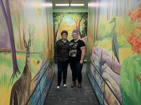 Zachary Michalski, 12, and mom Ashley, of Brantford, check out the Smilezone transformation at Woodview Mental Health And Autism Services at the agency's Brantford location on Park Road North.