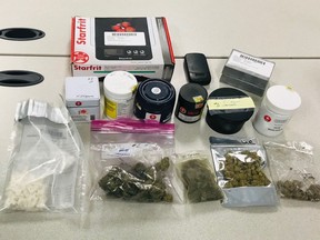 Grenville County OPP released this photo in connection with a traffic stop and drug bust in Prescott on Saturday, Dec. 4.
OPP photo