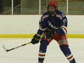 Caz Cantwell scored twice for South Grenville and was named second star behind teammate Shawn Patterson in the Sr. Rangers' win at home against Glengarry on Saturday.
File photo/The Recorder and Times