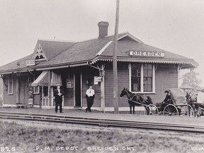 The Erie & Huron Railway station, Dresden. This station still exists and is located on the Prince Albert Road in the former Chatham Township. John Rhodes photo