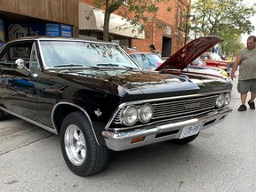 Ray and Gail Poissant had their 1966 Chevrolet Chevelle on display at the mini-WAMBO event held in Wallaceburg on Oct. 9. Peter Epp