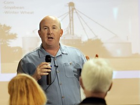Blake Vince, a Merlin-area farmer, is the chairman of Nuffield Canada, a Canadian organization that gives out $15,000 scholarships annually to a select few who have a passion for agriculture and are willing to travel internationally for 10 weeks over a two-year period to complete their study. Vince is shown in a file photograph from 2014. (File photo/Postmedia Network)