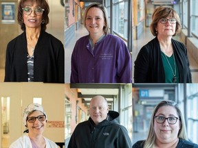The Chatham-Kent Health Alliance recently presented awards to its employees. Shown here clockwise starting with top-left are recipients Charlene Grayer-Cook, Cheryl Nogueira, Darlene Tetzlaff, Melissa Johnson, Richard Barry and Lynn Richie.