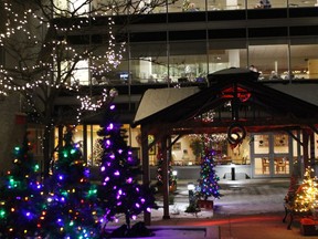 Residents on the second and third level at the centre enjoying the lit courtyard on the west side. Photo on Wednesday, December 1, 2021, in Cornwall, Ont. Todd Hambleton/Cornwall Standard-Freeholder/Postmedia Network