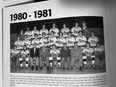 Bob Kilger, seated third from left in the bottom row, in the 1980-81 Cornwall Royals page in a Cornwall Royals Reunion 2000 magazine published by the Standard-Freeholder.