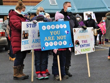 Young and old took part in the march in support of Ashley Thompson. Photo taken on Saturday December 4, 2021 in Cornwall, Ont. Francis Racine/Cornwall Standard-Freeholder/Postmedia Network