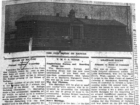 A portion of the front page of the Cornwall Freeholder on Oct. 17, 1913.