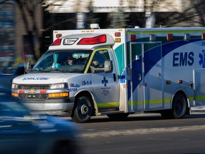 In 2021, Spruce Grove ambulances responded to 1,877 calls in Edmonton and 1,335 in other communities compared to 1,683 in Spruce Grove. Photo by Azin Ghaffari/Postmedia.