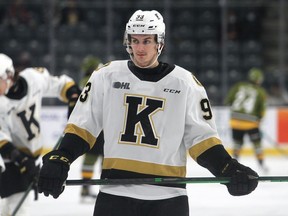 Kingston Frontenacs forward Maddox Callens scored with just over five minutes left in the third period to lift the Frontenacs past the Oshawa Generals, 3-2, in an Ontario Hockey League game Friday at the Leon's Centre.