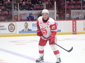 Soo Greyhounds defenceman Ryan O'Rourke in OHL action at the GFL Memorial Gardens. O'Rourke survived the final cuts and will be a member of Team Canada for this year’s world junior tournament. Team Canada released its final roster of 25 players on Sunday night.