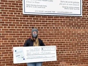 Crystal McDonald won $3,501 in the Pembroke Regional Hospital's Catch the Ace Week No. 23 draw. Proceeds from the progressive raffle go towards the Cancer Care Campaign.
