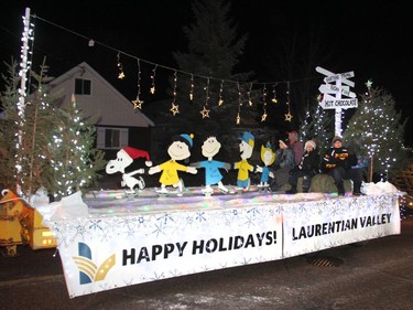 The Township of Laurentian Valley's Skating Trail float went with the classic A Charlie Brown Chirstmas theme, and in particular the skating portion. Anthony Dixon