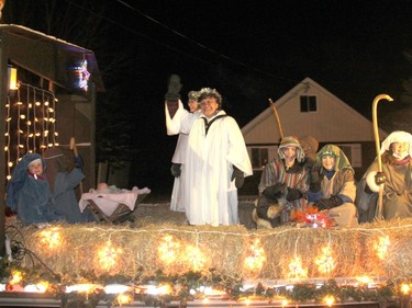 The parade entry from St. John's Lutheran Church on Black Bay Road featured the Biblical story of Christ's birth. Anthony Dixon