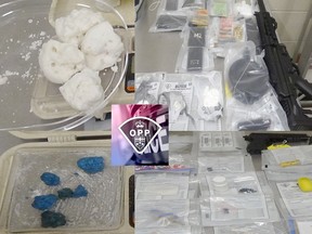 An OPP photo of some of the drugs and weapons seized as part of Project Nield.