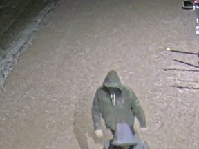 The Perth County Ontario Provincial Police are looking for two suspects after a break-in and theft from a business in North Perth.