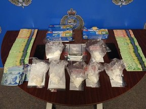 Cocaine and cash was seized in a recent drug bust in Sarnia, city police say. (Submitted)