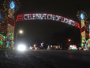 The Celebration of Lights evening display in Sarnia's Centennial Park.  (Picture file)