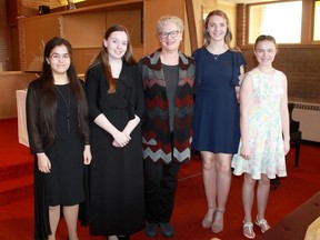 A group of vocalists sang at Dunlop United Church during the 2019 Lambton County Music Festival. After a two-year absence due to COVID, the 91-year-old festival will return in virtual form in Spring 2022. File photo/Postmedia Network