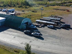 An aerial photo of the core shack located on Canada Nickel Company's Crawford Project site north of Timmins.

Supplied