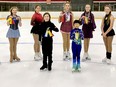 Timmins Porcupine Figure Skating Club athletes have been working hard and passing tests. Among the skaters recently recognized are Loic Plourde, front left, and Isabella Bai. Back row, from left, Lucianna Fortin, Charlotte Nichols, Cheyenne Crowell, Carine Plourde, Kaitlyn Skinner, Nicole Kukulka and Chantal Kukulka. SUBMITTED PHOTO