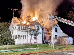 One person was found dead in a residential fire at 2235 Turkey Point Rd. near Charlotteville Rd. 11 on Dec. 9. One unit in the duplex was engulfed in flames when Norfolk County firefighters arrived. Handout