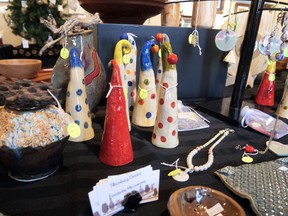 The Holiday Arts Market at the Station Arts Centre in Tillsonburg, which includes a wide variety of pottery, continues until Saturday, Dec. 18, 12 p.m. Open Monday-Saturday 9-4, admission is free. (Chris Abbott/Norfolk and Tillsonburg News)