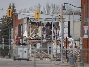 The site of the explosion in downtown Wheatley that levelled two buildings in late August. (Dax Melmer/Postmedia Network)