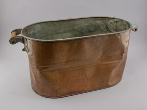 This copper tub is one of the artifacts left at the Woodstock Museum by a mystery donor.
(Submitted photo)