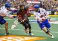 Toronto Rock forward Rob Hellyer during lacrosse action against the Colorado Mammoth and Scott Carnegie at the Air Canada Centre in Toronto, Ont. on Friday, March 30, 2018. Ernest Doroszuk/Toronto Sun/Postmedia Network