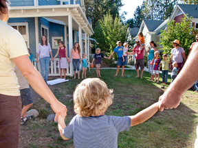 An example of a cohousing project in Nevada City.