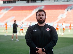 Former Greater Sudbury Soccer Club administrator Matt Spina, now equipment management and logistics support co-ordinator for the Canadian national men's team.