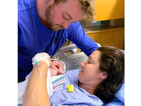 Love at first sight. Lisa Dubeau and Shayne Bedard of Campbell's Bay, Que. are the proud parents of baby Eli, who was born at 2:45 p.m. Jan. 1, making him the New Year's Baby at the Pembroke Regional Hospital.