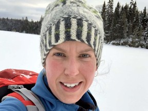 Dr. Dannica Switzer is in her natural habitat ice-fishing and snowshoeing in her hometown of Wawa, where she practises.